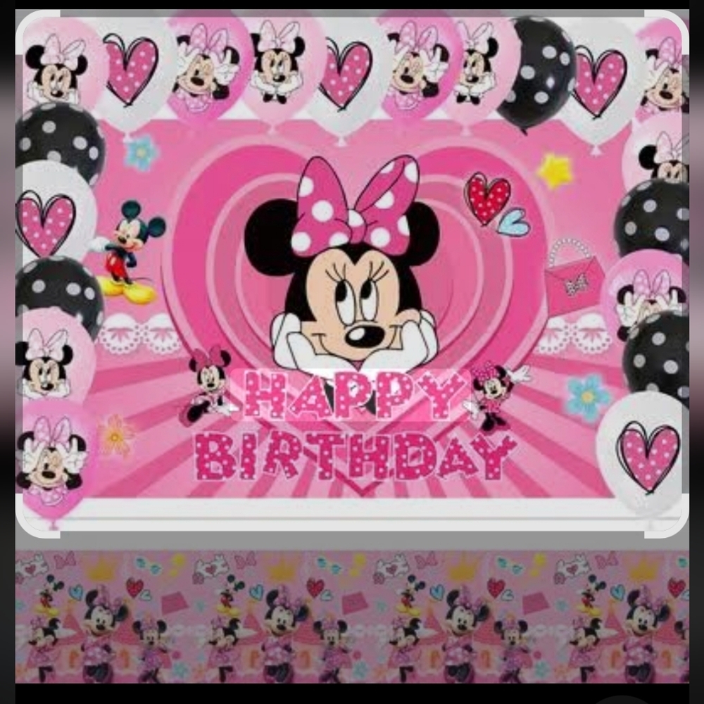 Minnie Mouse Pink Party Tableware Set Plus More. Nwt - Picture 4 of 5